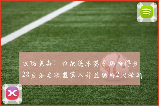 攻防兼备！伦纳德本赛季场均得分28分排名联盟第八并且场均2次抢断位列联盟第二
